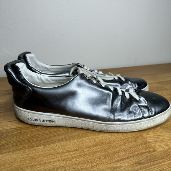 Louis Vuitton Frontrow Metallic Mens Silver Sneakers sz 9 - Picture 2 of 16